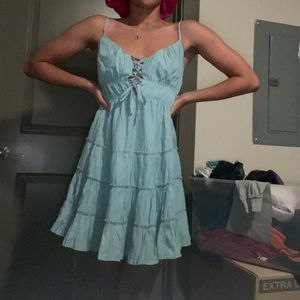 Blue Flowy Dress!! NEVER WORN
